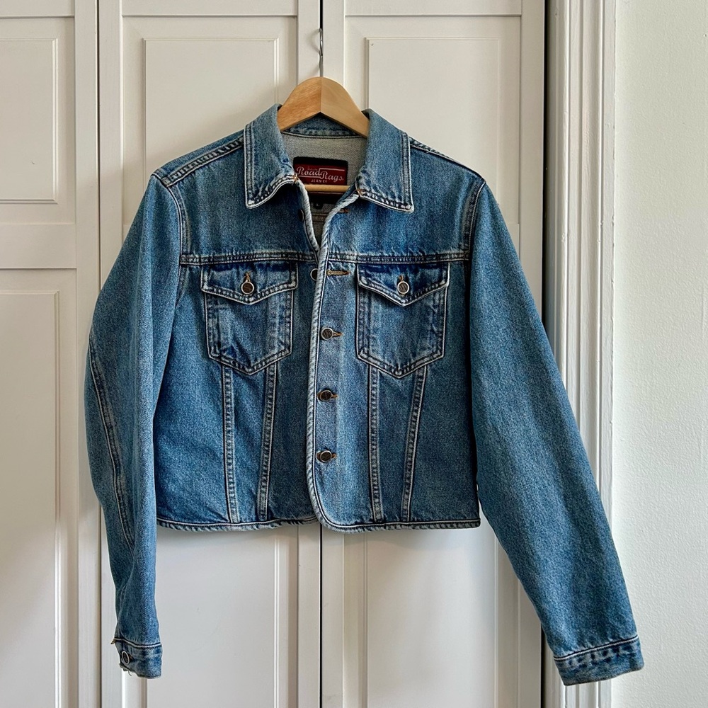 Vintage 80s Genuine Road Rags Jean Jacket - 100% Cotton - Sz L